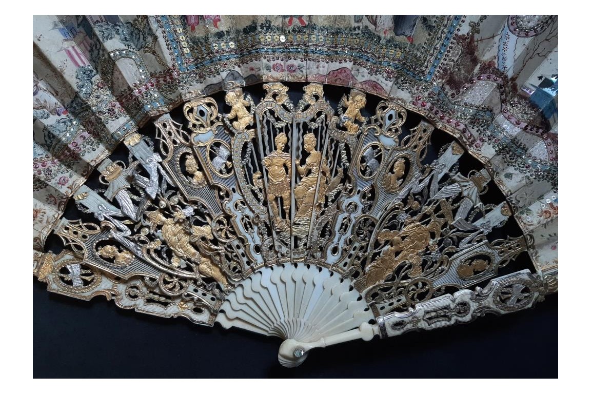 Chinoiserie, éventail vers 1770