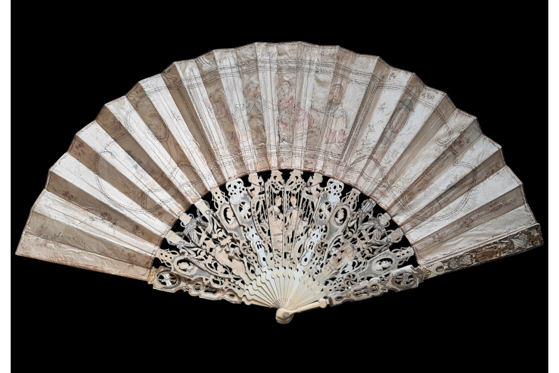 Chinoiserie, fan circa 1770