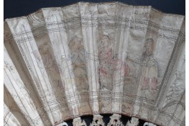 Chinoiserie, éventail vers 1770