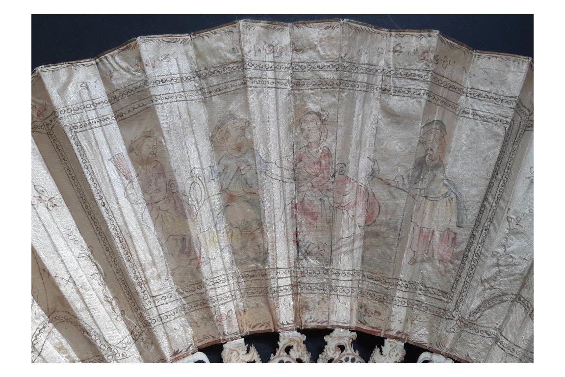 Chinoiserie, fan circa 1770