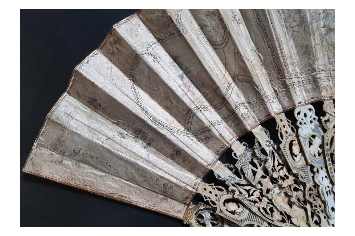 Chinoiserie, fan circa 1770