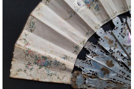 Young girls in bloom and swing, fan by Masly Dubois-Davesnes circa 1865