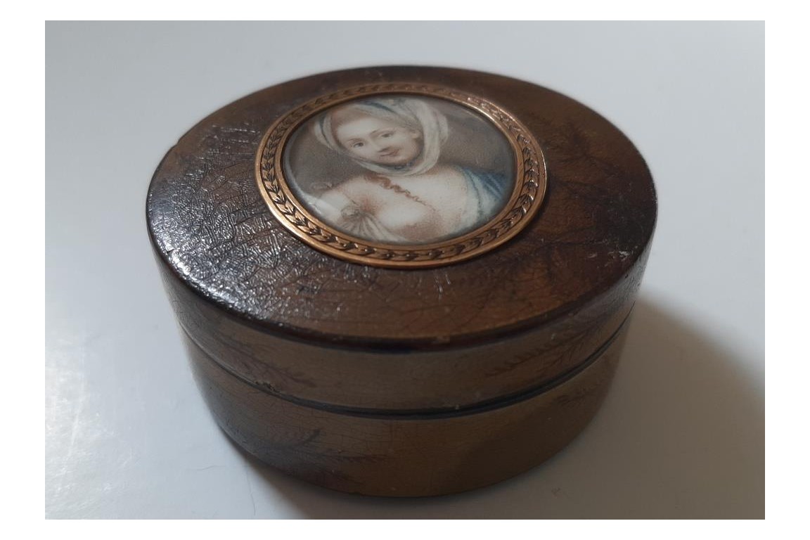 Beauty with fern, 18 or 19th century snuffbox Beauty with fern, 18 or 19th century snuffbox