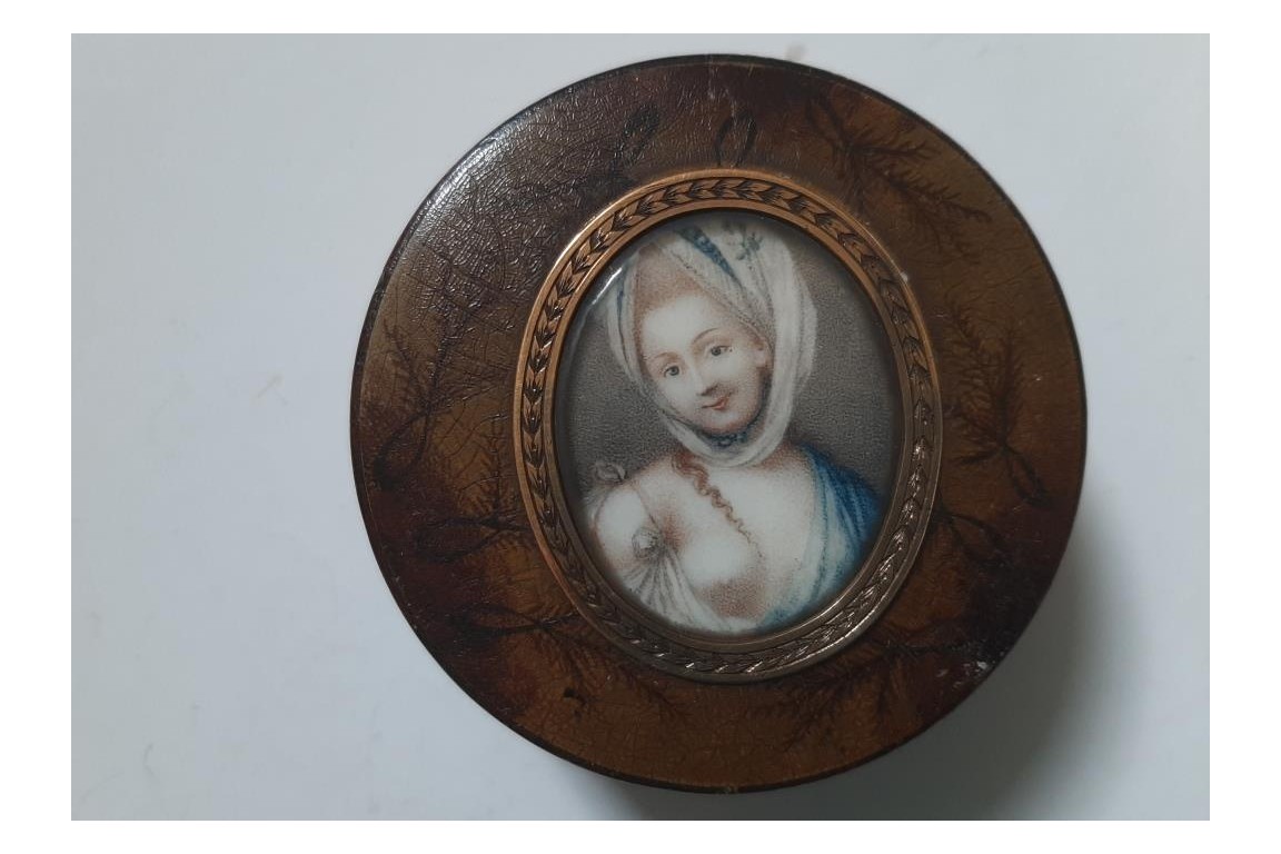 Beauty with fern, 18 or 19th century snuffbox Beauty with fern, 18 or 19th century snuffbox