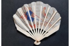 Les Etats Unis alliés de la France, éventail d'enfant Première Guerre Mondiale