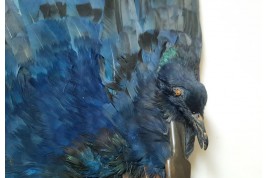 Oiseau bleu, éventail Duvelleroy (?)  vers 1922