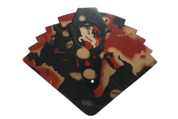 Aux Galeries La fayette, éventail publicitaire d'après Jack Roberts, vers 1931