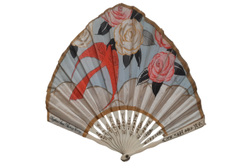 Parfum June Roses de Morny, éventail de Lopez après 1918