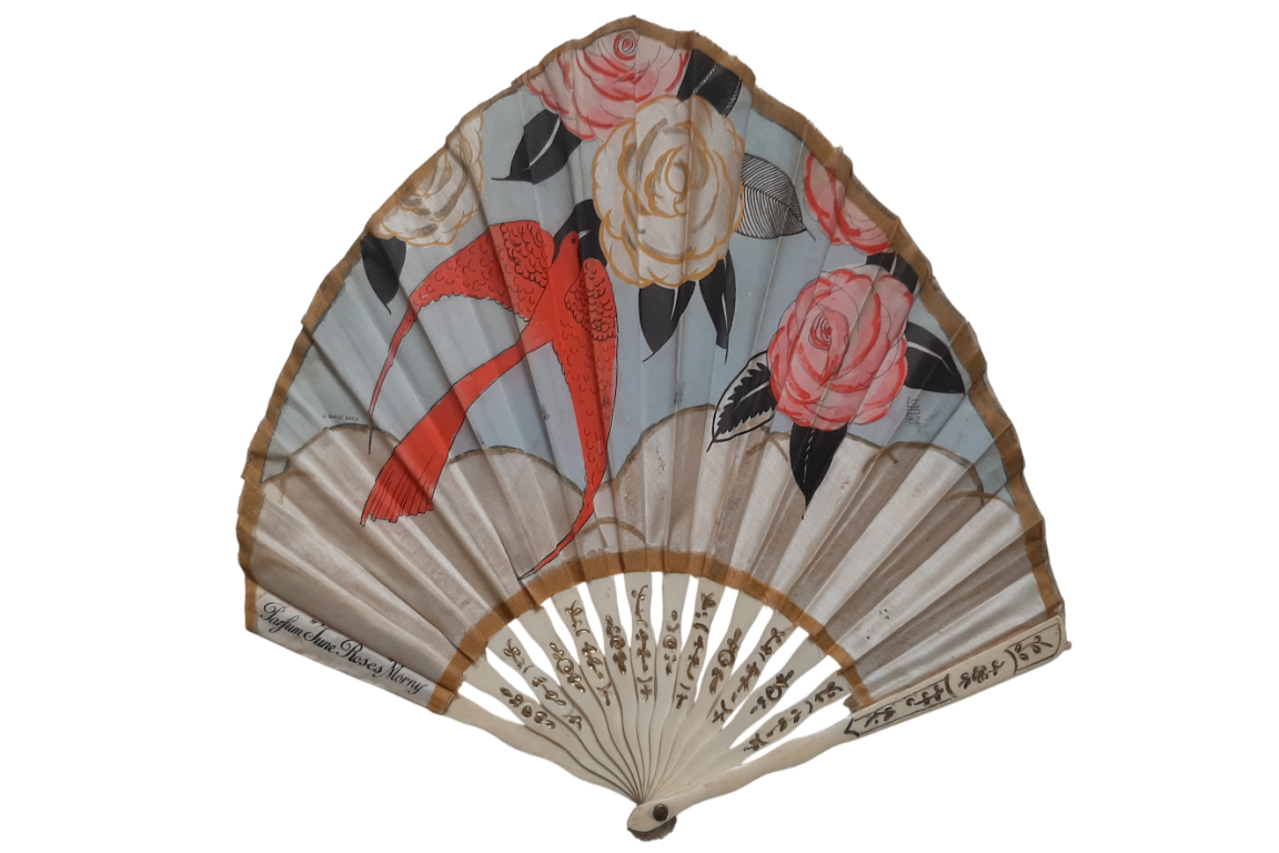 Parfum June Roses de Morny, éventail de Lopez après 1918