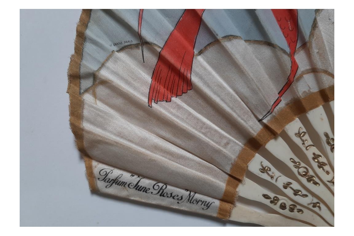 Parfum June Roses de Morny, éventail de Lopez après 1918