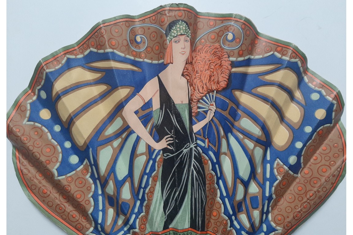 Lumineux Radiana, éventail publicitaire phosphorescent, vers 1925