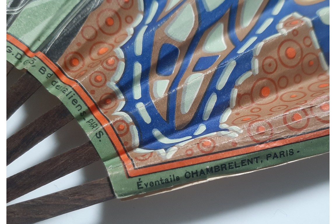 Lumineux Radiana, éventail publicitaire phosphorescent, vers 1925