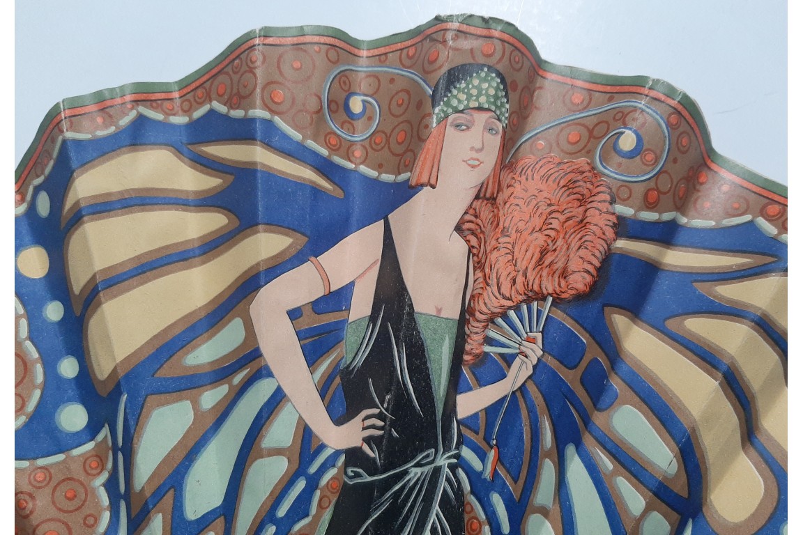 Lumineux Radiana, éventail publicitaire phosphorescent, vers 1925