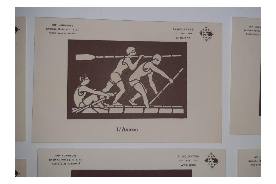 Lumineux Radiana and sports at the Olympic Games, cards circa 1924