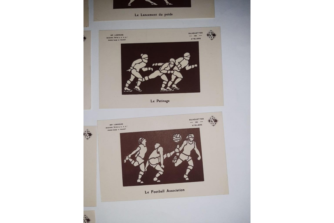 Lumineux Radiana and sports at the Olympic Games, cards circa 1924