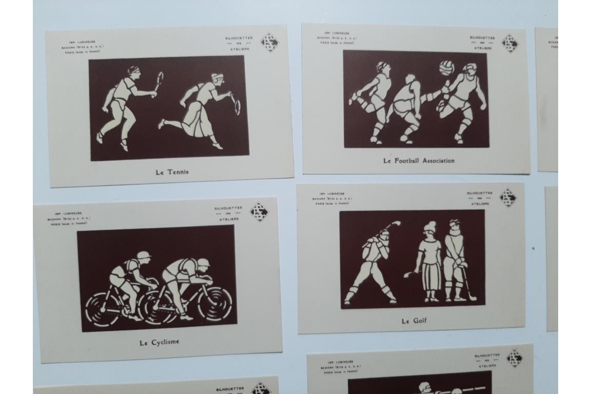 Lumineux Radiana and sports at the Olympic Games, cards circa 1924