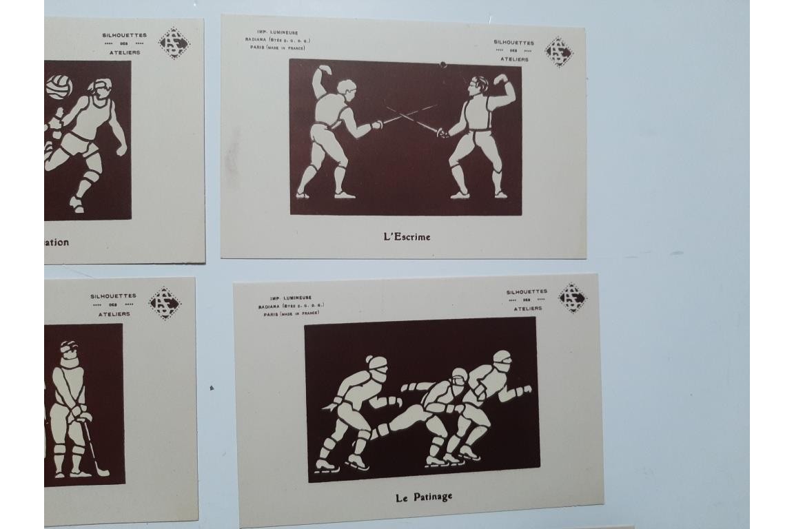 Lumineux Radiana and sports at the Olympic Games, cards circa 1924
