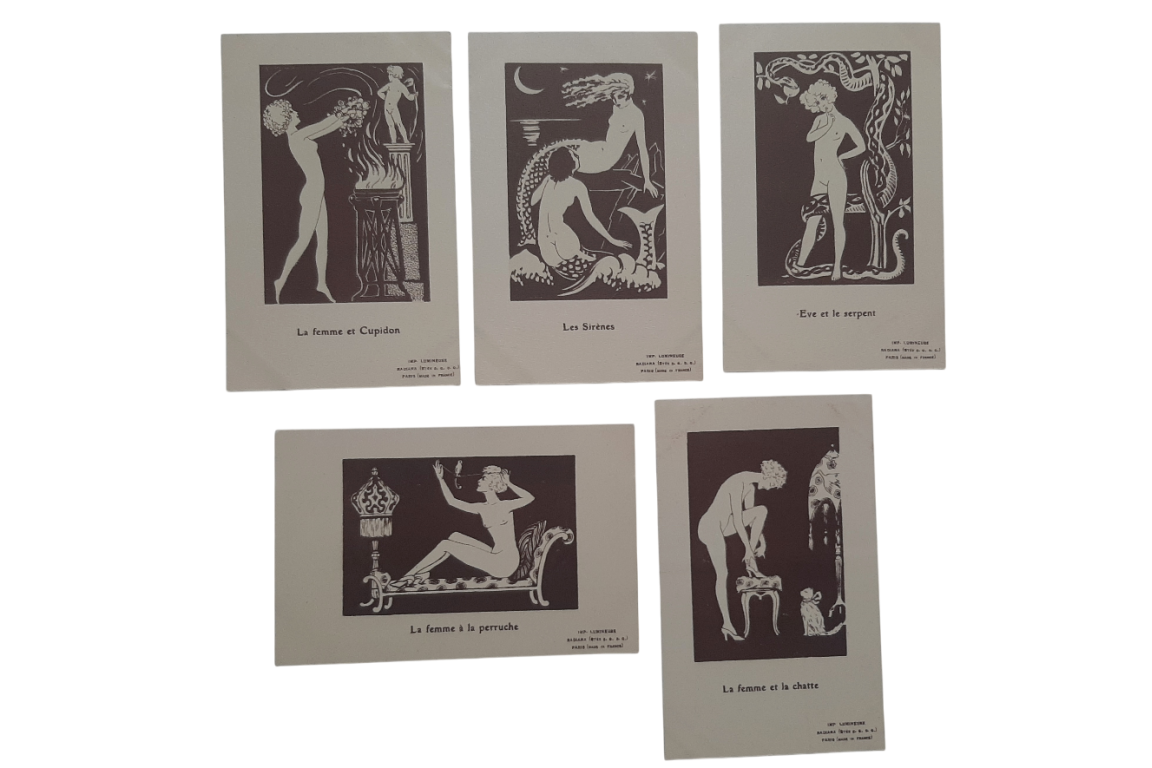 Lumineux Radiana et la femme, cartes vers 1922-25