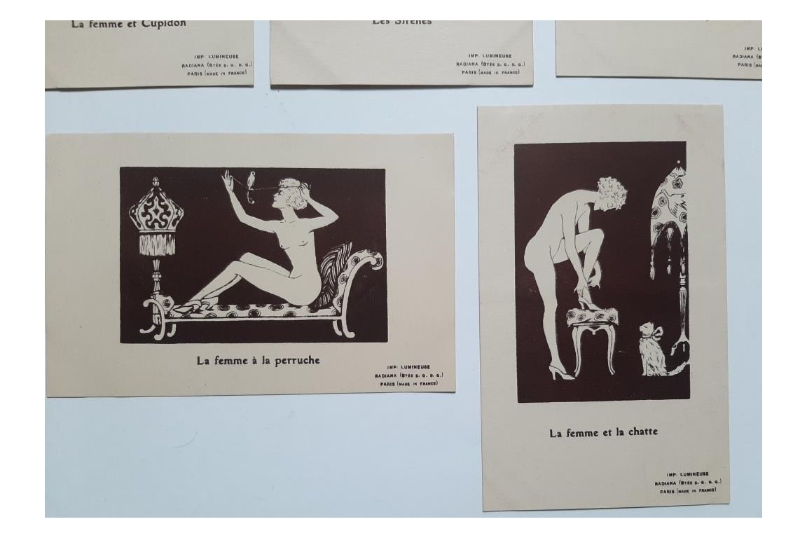 Lumineux Radiana et la femme, cartes vers 1922-25