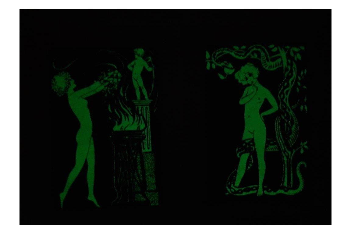 Lumineux Radiana et la femme, cartes vers 1922-25