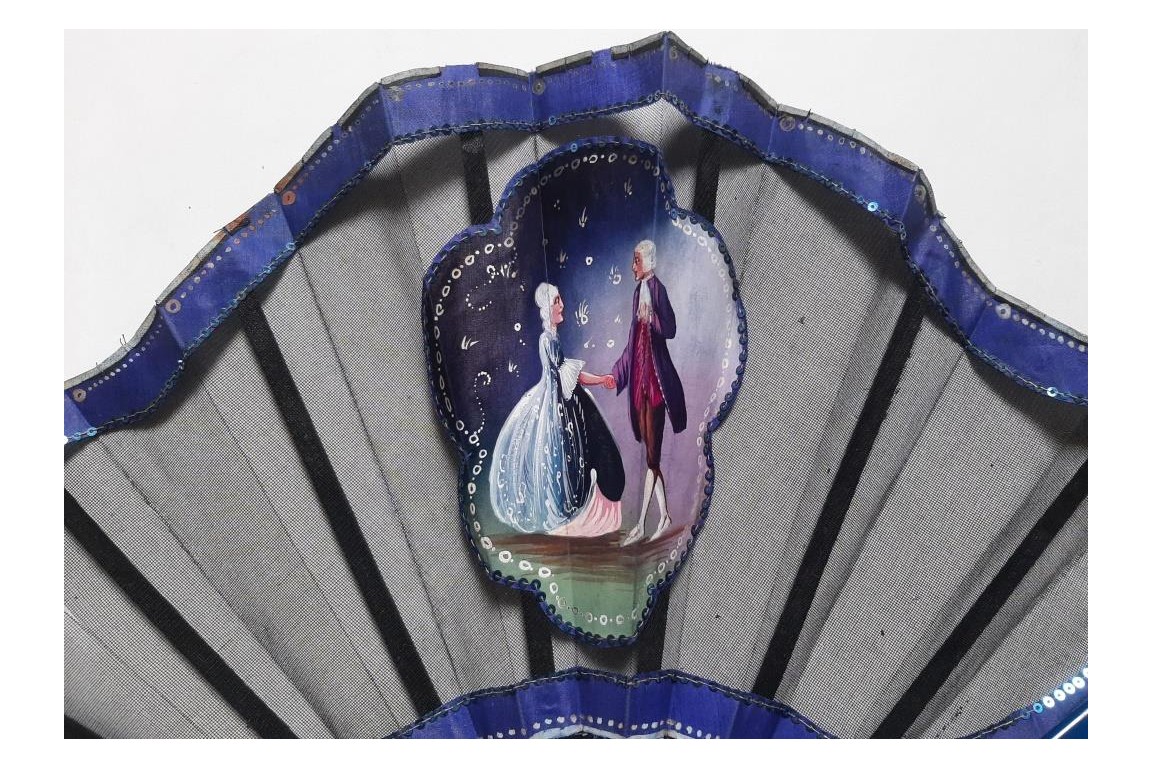 Les galants bleu, éventail vers 1924-30