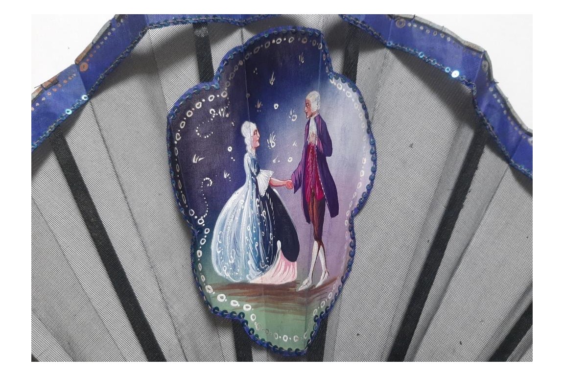 Les galants bleu, éventail vers 1924-30