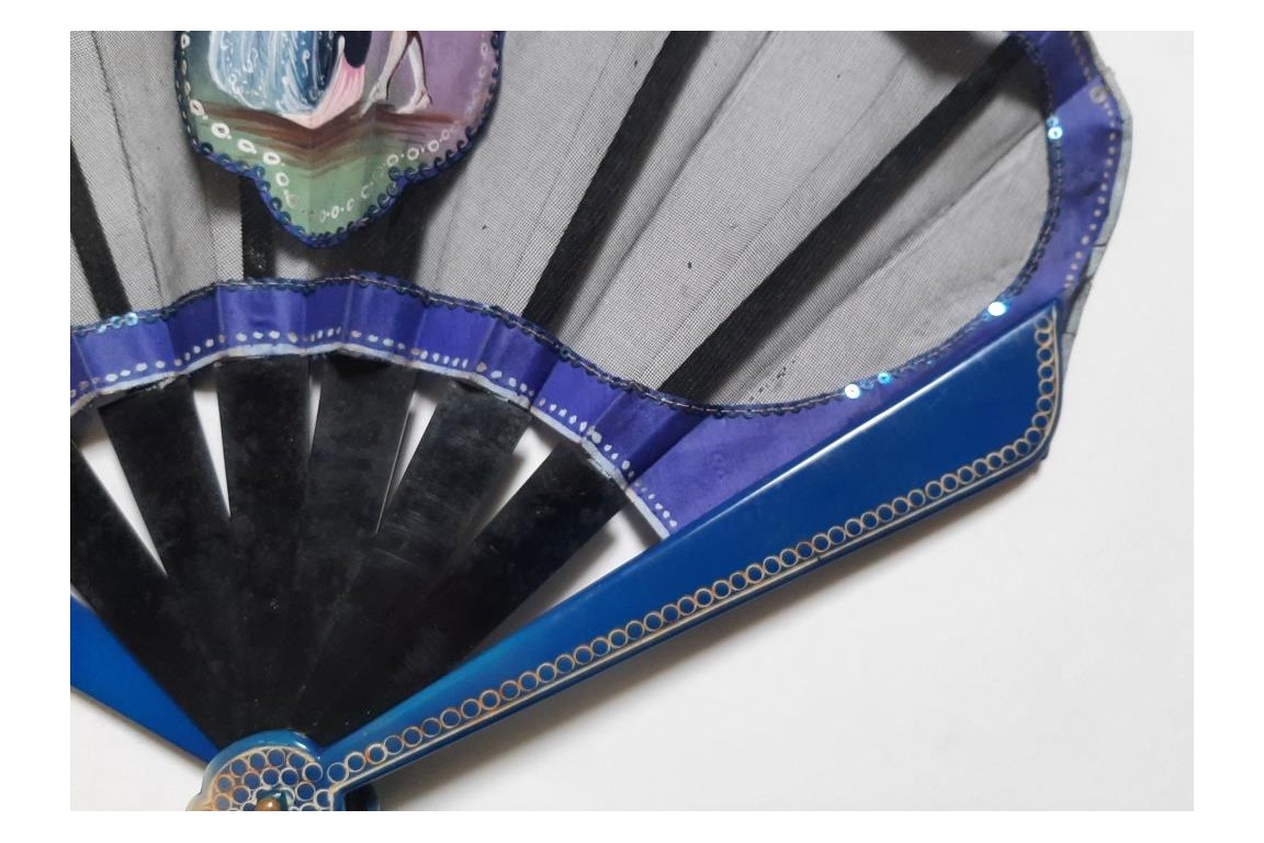 Les galants bleu, éventail vers 1924-30