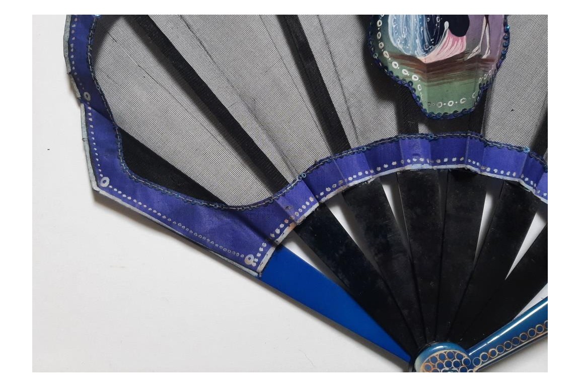 Les galants bleu, éventail vers 1924-30