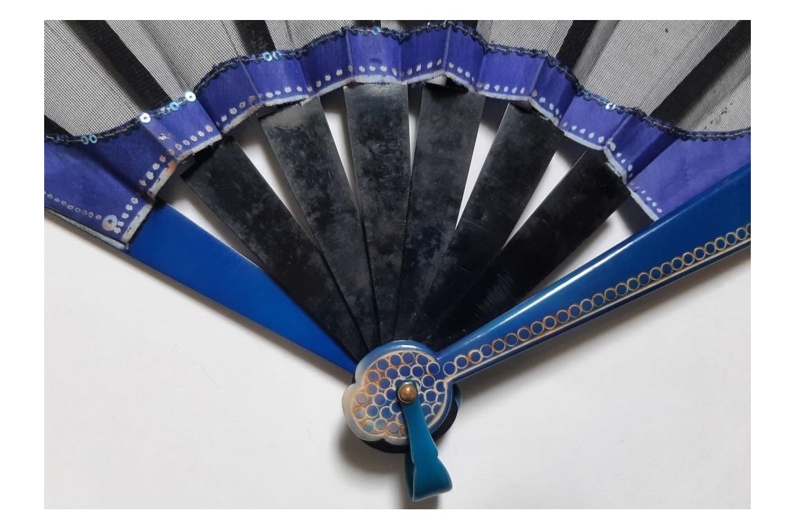 Les galants bleu, éventail vers 1924-30