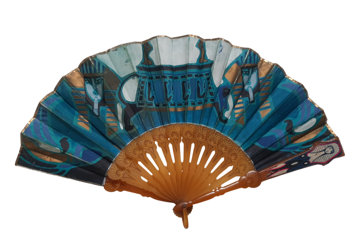 Égyptomanie et Tutmania, éventail vers 1922-1930