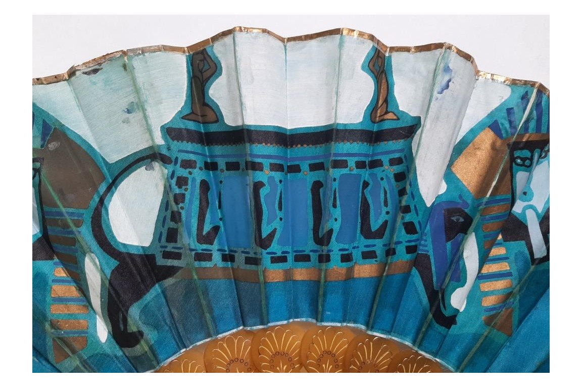 Égyptomanie et Tutmania, éventail vers 1922-1930