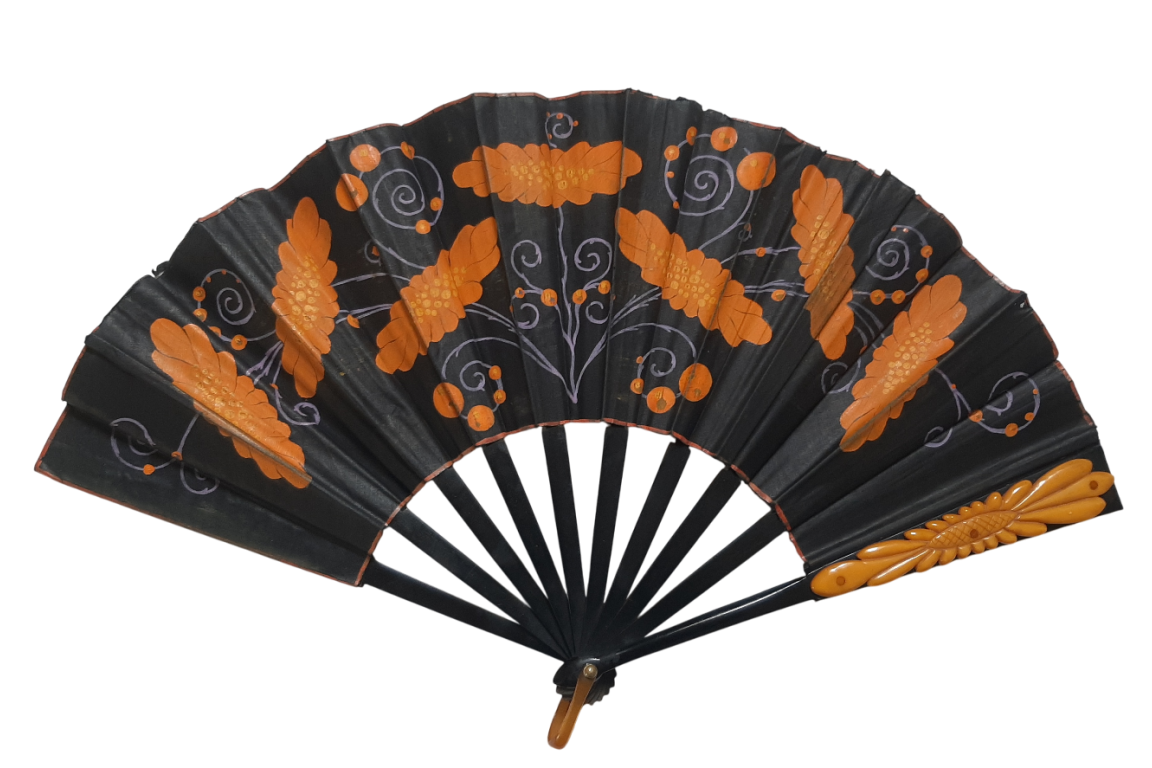 Tournesols, éventail vers 1925-30