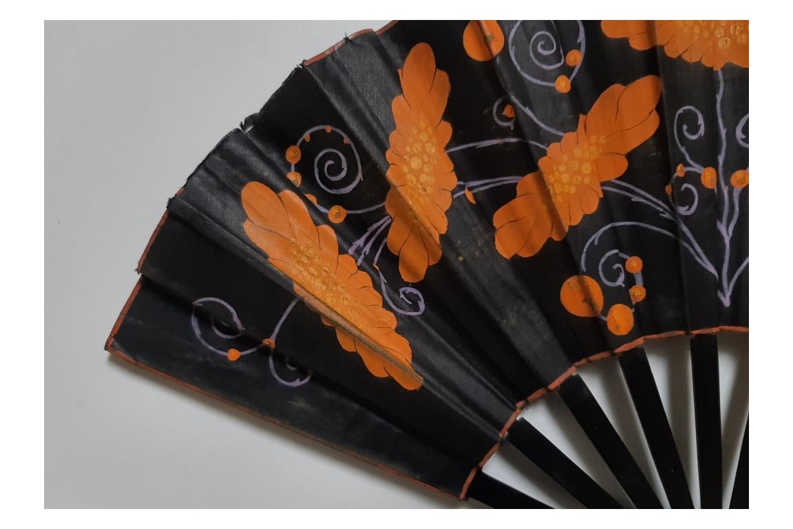 Tournesols, éventail vers 1925-30