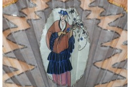 L'élégante à la mode, éventail vers 1920-28