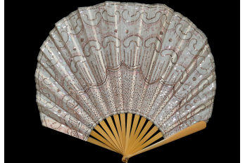 Grand ballon rose, éventail vers 1920-25