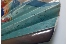 The Oriental Woman with bird of Paradise and Pageboy, fan by Umberto Brunelleschi, circa 1925