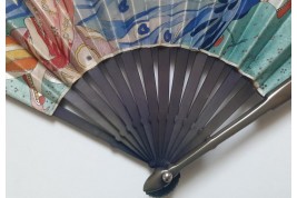 The Oriental Woman with bird of Paradise and Pageboy, fan by Umberto Brunelleschi, circa 1925