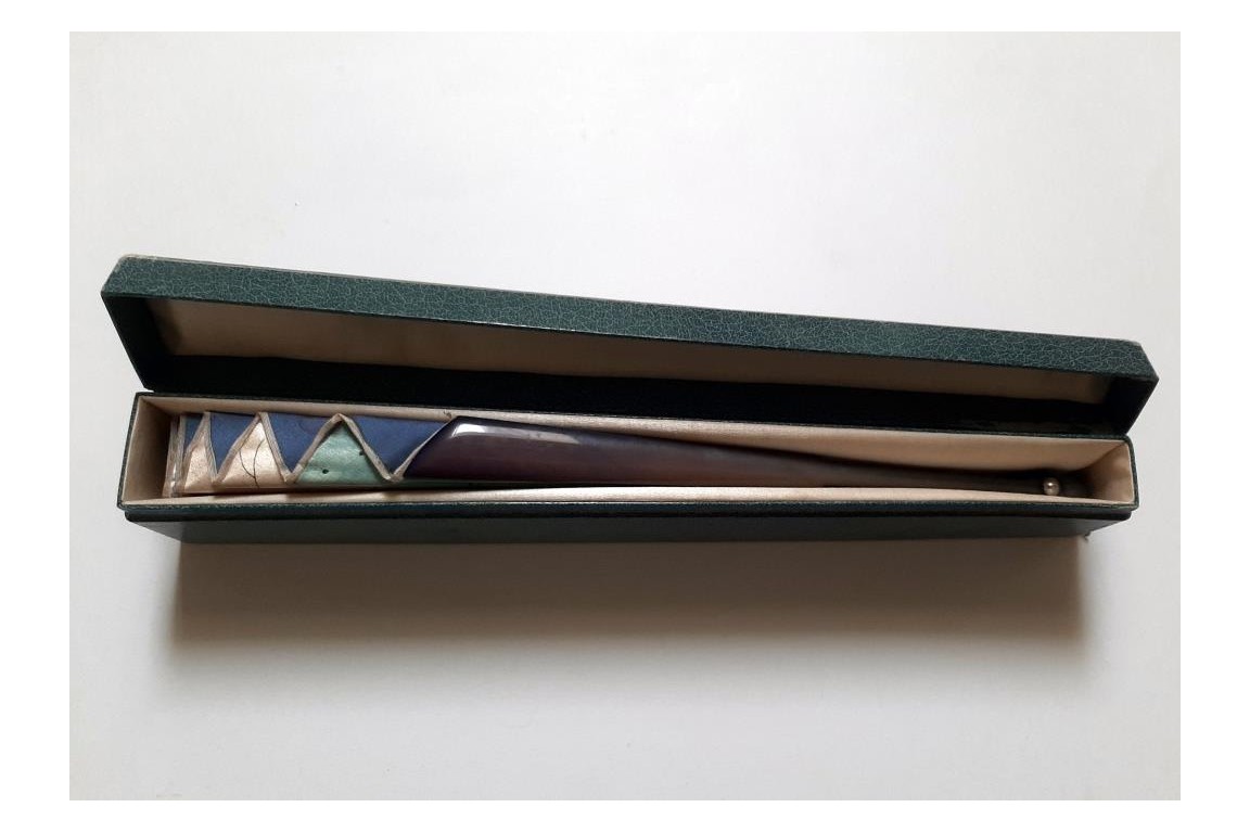 The Oriental Woman with bird of Paradise and Pageboy, fan by Umberto Brunelleschi, circa 1925