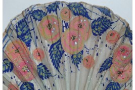 Pink flowers, Art deco fan