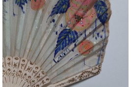 Pink flowers, Art deco fan