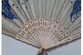 Pink flowers, Art deco fan