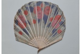 Pink flowers, Art deco fan