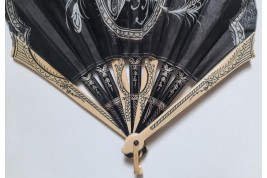 Art déco noir et blanc, éventail vers 1925