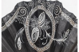 Art déco noir et blanc, éventail vers 1925