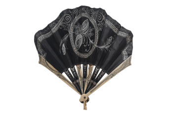 Black and white Art deco, fan circa 1925