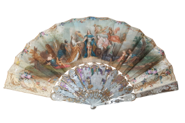 Louis XV giving peace to Europe, fan circa 1860-65