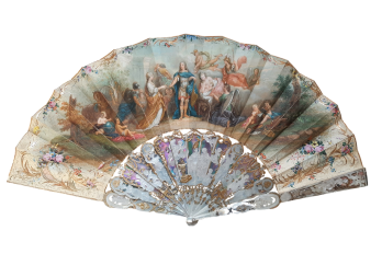 Louis XV giving peace to Europe, fan circa 1860-65