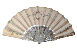 Louis XV giving peace to Europe, fan circa 1860-65