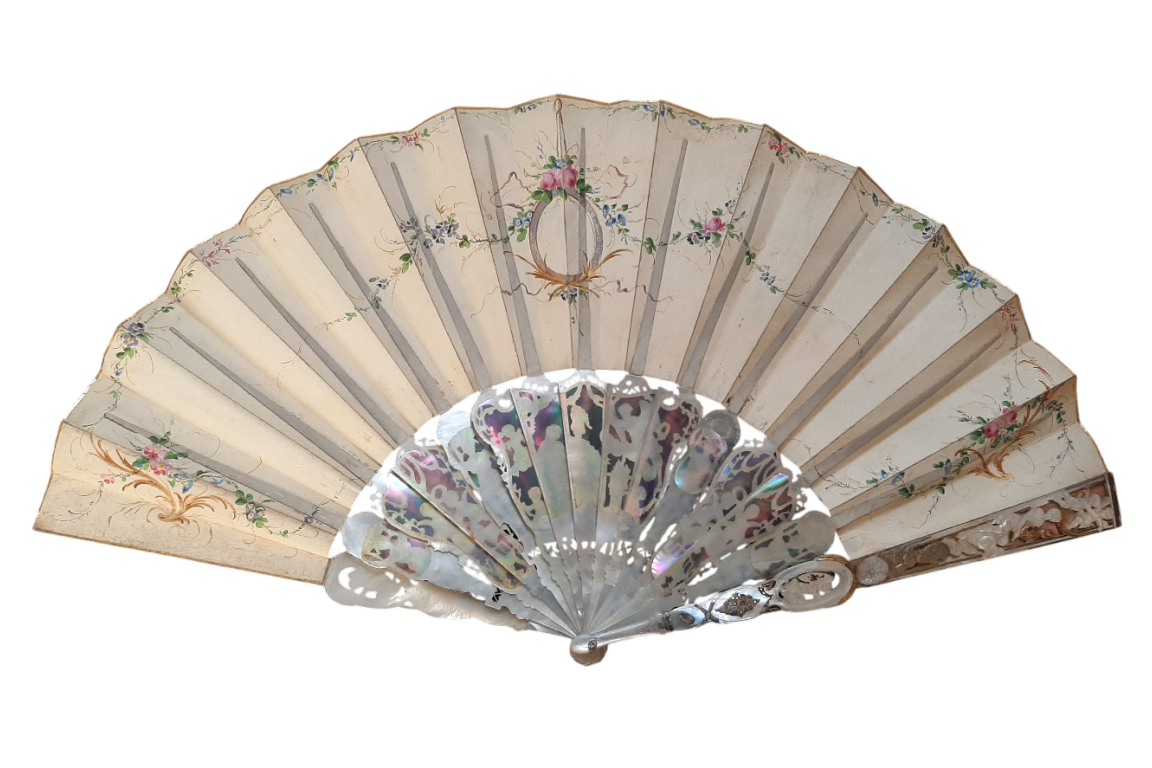 Louis XV giving peace to Europe, fan circa 1860-65