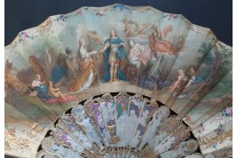 Louis XV giving peace to Europe, fan circa 1860-65